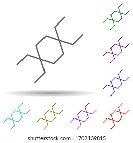 Genetics multi color icon. Simple thin line, outline vector of school icons for ui and ux, website or mobile application