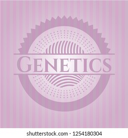 Genetics realistic pink emblem