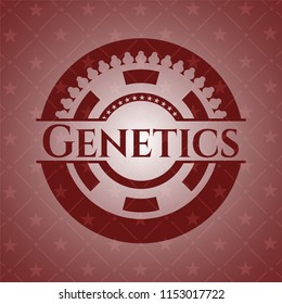 Genetics realistic red emblem
