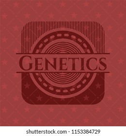 Genetics retro red emblem