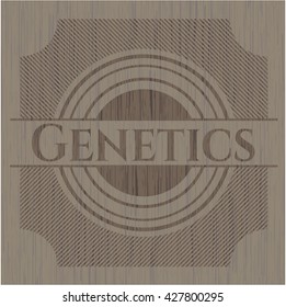Genetics retro style wooden emblem