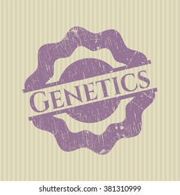 Genética con textura de sello de caucho