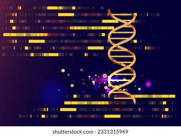Secuenciación genética - Medicina de precisión - Ilustración abstracta como archivo EPS 10