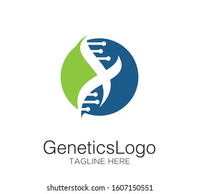 genetics vector logo design concept
