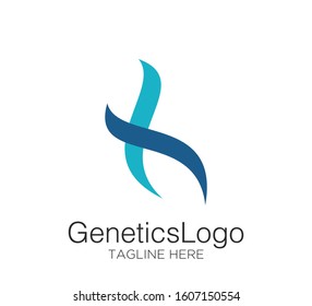 Genetics Vector Logo Design Concept