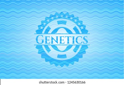 Genetics water representation style badge.