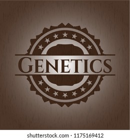 Genetics wood icon or emblem