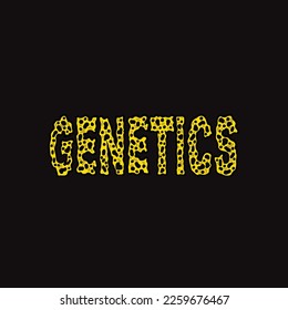 genetics word text letter form cookie cake donut oil wax nug weed vector