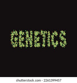 genetics word text letter form cookie cake donut oil wax nug weed vector