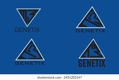 Genetix Logo Design Vectores gratis PSD 