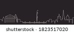 Geneva Single Line Simple Minimalist Skyline