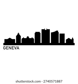 Geneva skyline illustrated in vector