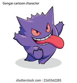 Gengar cartoon character icon funny dynamic sketch