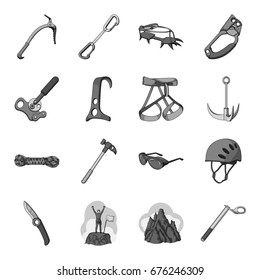 Genghis Khan, a monastery, Yurt and other sights of Mongolia. Mongolia set collection icons in monochrome style vector symbol stock illustration web.