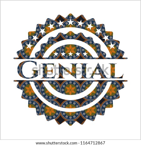 Genial arabic emblem. Arabesque decoration.