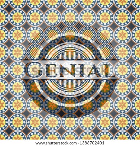 Genial arabic emblem. Arabesque decoration.