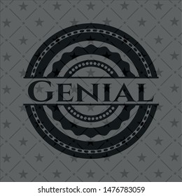 Genial black emblem. Vector Illustration. Detailed.