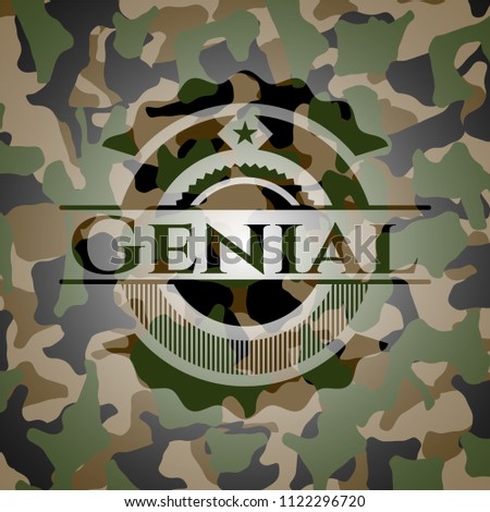 Genial camouflaged emblem