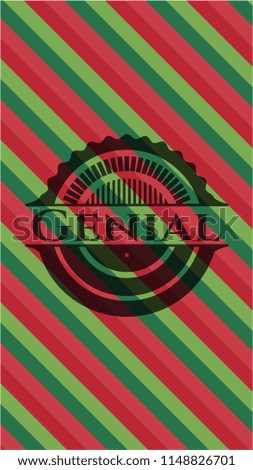 Genial christmas emblem background.