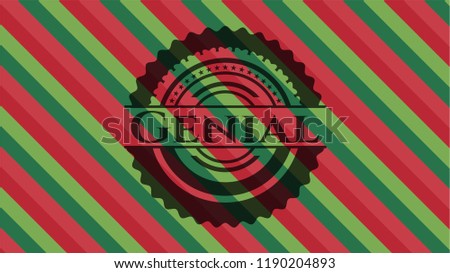 Genial christmas emblem background.