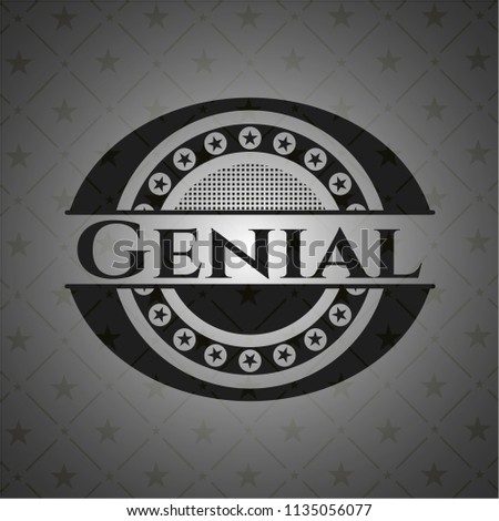 Genial dark emblem. Retro