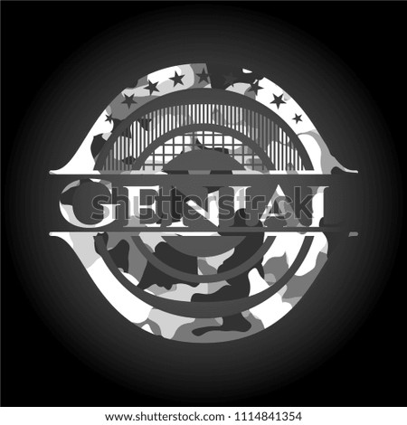 Genial on grey camo pattern