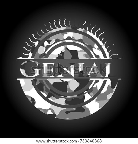 Genial on grey camo pattern