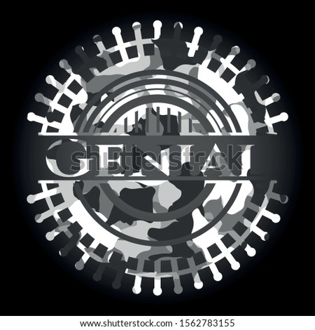 Genial on grey camouflage pattern