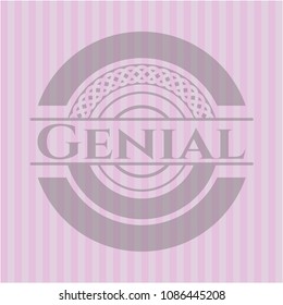  Genial pink emblem. Vintage.