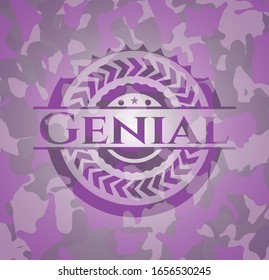 Genial pink on camouflaged texture. Vector Illustration. Detailed.