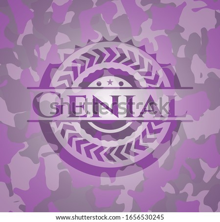 Genial pink on camouflaged texture. Vector Illustration. Detailed.