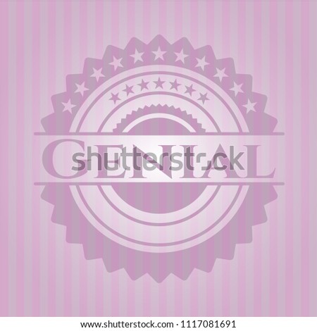 Genial realistic pink emblem