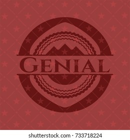 Genial retro red emblem