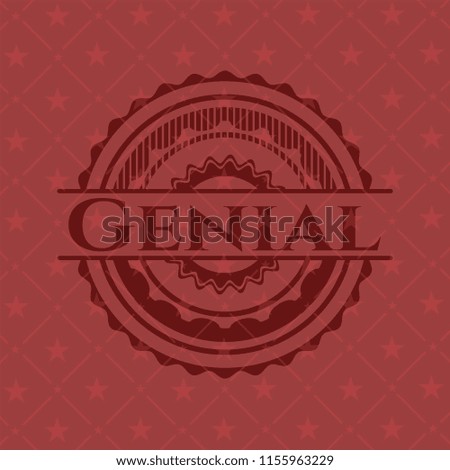 Genial retro red emblem