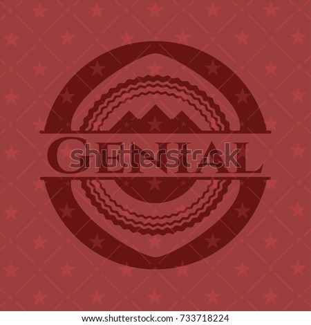 Genial retro red emblem
