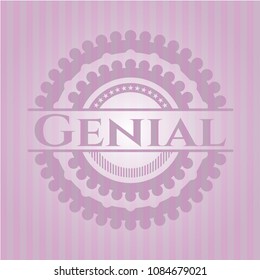  Genial retro style pink emblem