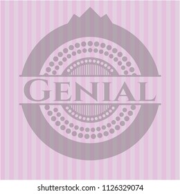 Genial retro style pink emblem