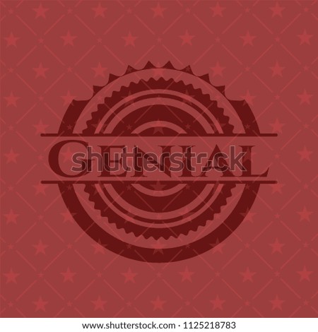 Genial retro style red emblem