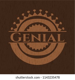 Genial retro wooden emblem