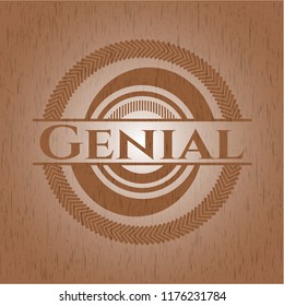 Genial vintage wood emblem