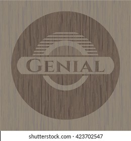 Genial vintage wood emblem