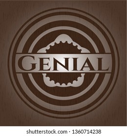 Genial wood emblem. Retro