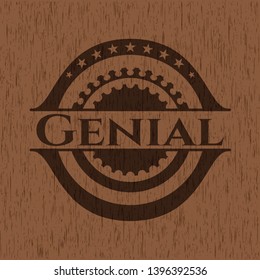 Genial wooden signboards. Vector Illustration.