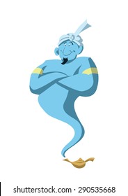 Genie appears from the lamp 