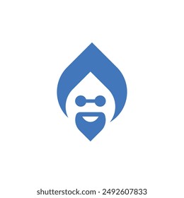 Genie bot logo design vector