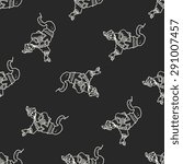 genie doodle seamless pattern background