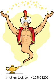 Genie Granting The Wish