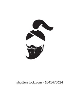 logotipo de vector de cabeza genética simple