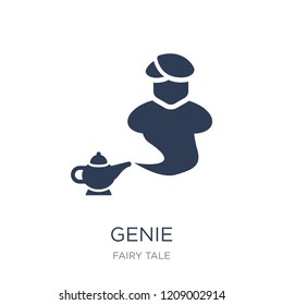 Genie icon. Trendy flat vector Genie icon on white background from Fairy Tale collection, vector illustration can be use for web and mobile, eps10
