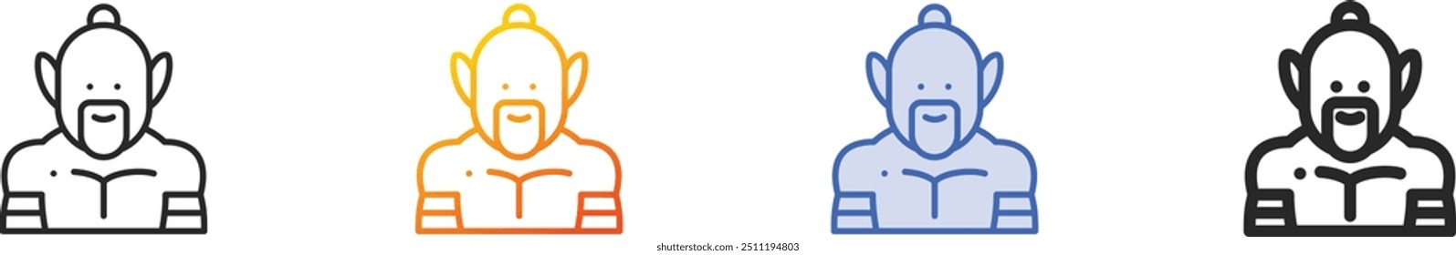genie icon.Thin Linear, Gradient, Blue Stroke and bold Style Design Isolated On White Background